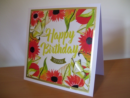 Pretty painted flowers and butterflies for you 8x8 by Angela Holyday