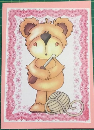 4 crochet bear toppers(American spelling) by Angela Riley
