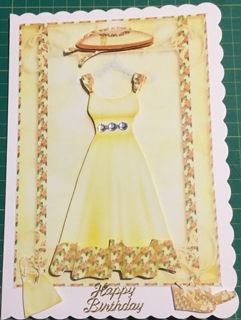 The Lemon Dress ~ Fashion Card Front and Decoupage by Angela Riley
