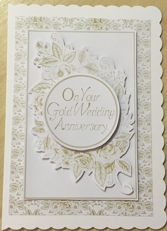 Floral Gold Wedding Anniversary  by Angela Riley