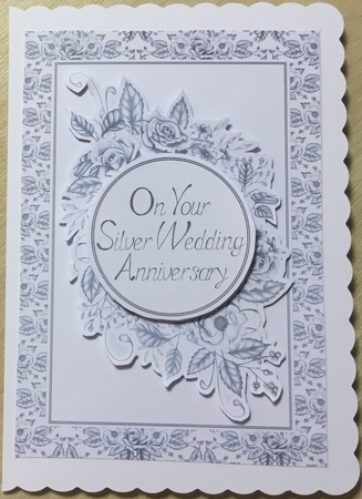 Floral Silver Wedding Anniversary  by Angela Riley