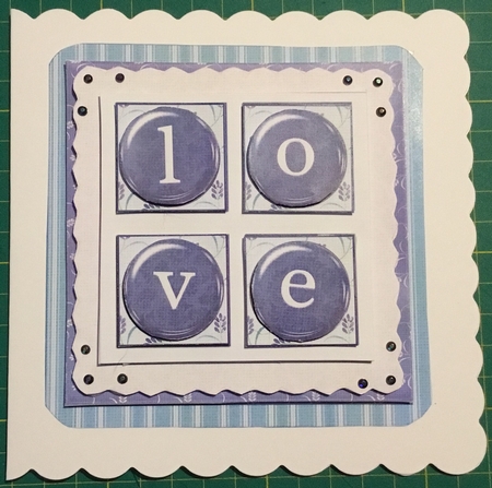 Love Squared Rounded Corner 3D Decoupage Card Kit by Angela Riley