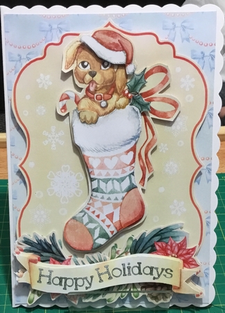 Christmas Festive Friends Puppy by Angela Riley