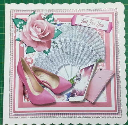 Beautiful Fan and Rose by Angela Riley