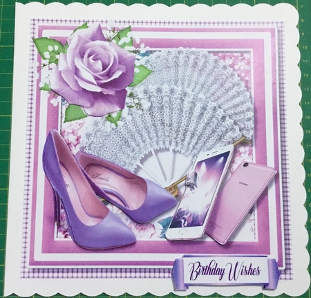 Beautiful Fan and Rose by Angela Riley