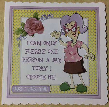 Vera chooses herself 8x8 Quick Card by Angela Riley