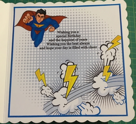 My superhero birthday insert by Angela Riley