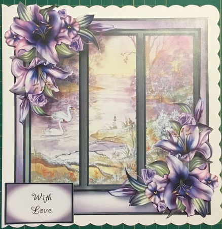 Scenic Trio - Swan Lake 8x8 by Angela Riley