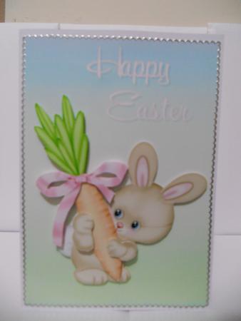 Easter Bunny with Carrot by Angela Riley