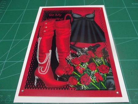 Baby Doll Valentine Card Front by Angela Riley