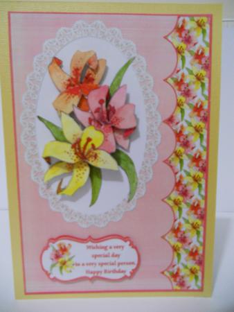 Colourful Lillies. Birthday by Angela Riley
