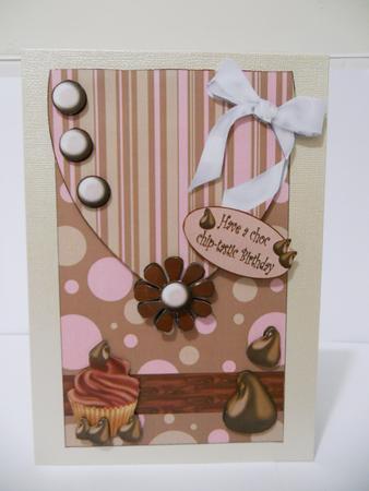 Choc Chip-tastic Birthday Envelope Card Front by Angela Riley