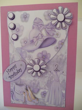 Lovely in Lilac Envelope Card Front by Angela Riley