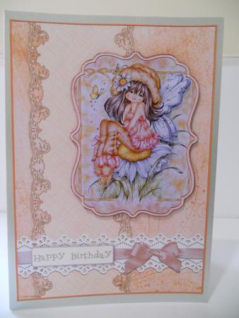 Little Daisy Decoupage Card by Angela Riley