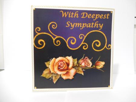 Sympathy Square Floral Card by Angela Riley