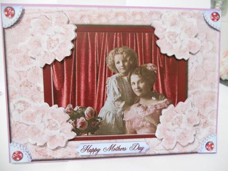 Pink Lace Vintage Mother & Daughter by Angela Riley
