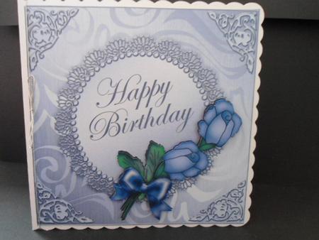 8 x 8 Roses and Metallic Lace Kit with 3D Decoupage by Angela Riley