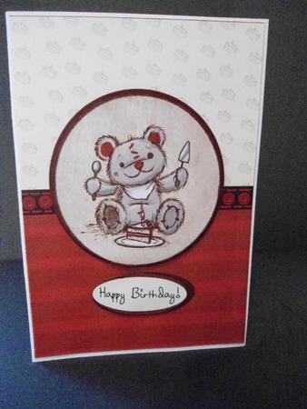 Freddy the Teddy Birthday Quick Card Sheet by Angela Riley