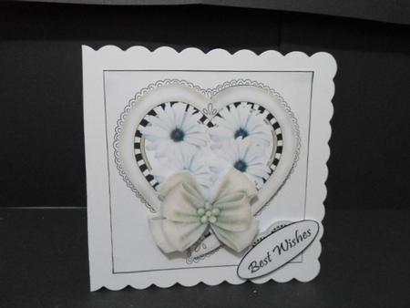 Pink and Mauve Sweet and Pretty 2 Card Toppers with 3D Bows Makes a Beautiful Card by Angela Riley