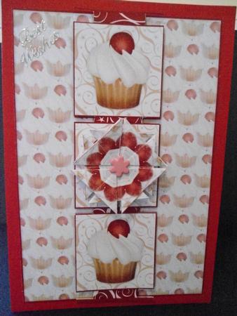Cup Cake Card Front & Tea Bag Tiles by Angela Riley