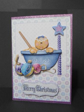 Christmas Cookie Mix Card Front and Decoupage by Angela Riley