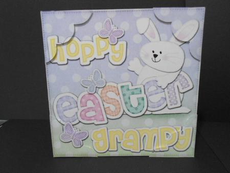 8x8 Hoppy Easter Grampy Easter Bunny Boy Felties Topper by Angela Riley
