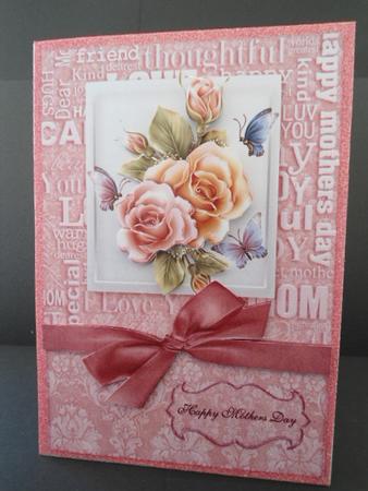 Mothers Day Floral Card Front by Angela Riley