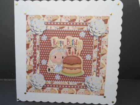 Birthday Girl with Cake by Angela Riley