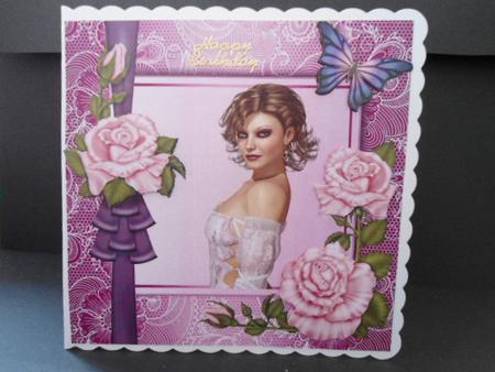 Roses and Butterfly by Angela Riley