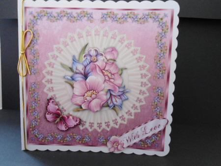 Vibrant Florals Square Card Front with Step by Step by Angela Riley