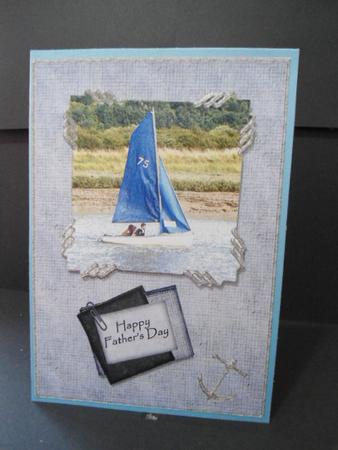 Framed Yacht Card by Angela Riley