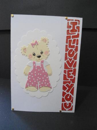 I Love You Mosaic Card - Sil by Angela Riley