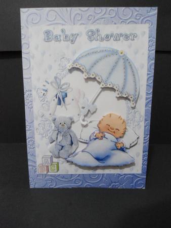 Baby Shower Blue by Angela Riley
