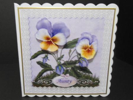 Pansies and Lace by Angela Riley