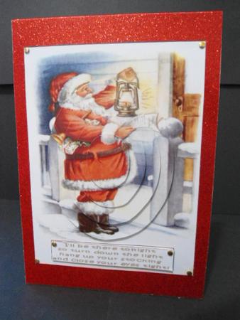 Vintage Christmas Santa Oval Pyramid by Angela Riley