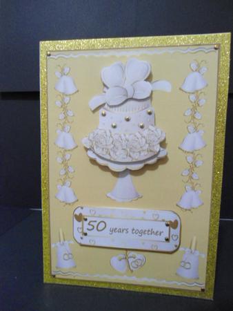 Golden Wedding Cake by Angela Riley