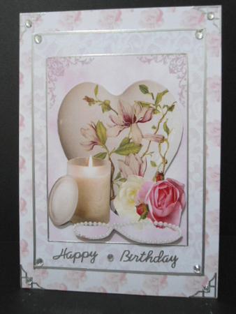 China Heart with Roses & Pearls by Angela Riley