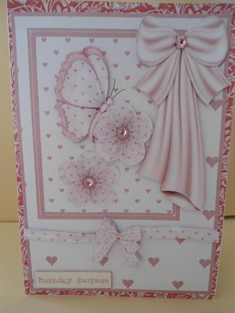 Butterfly on Flowers with Ribbons by Angela Riley