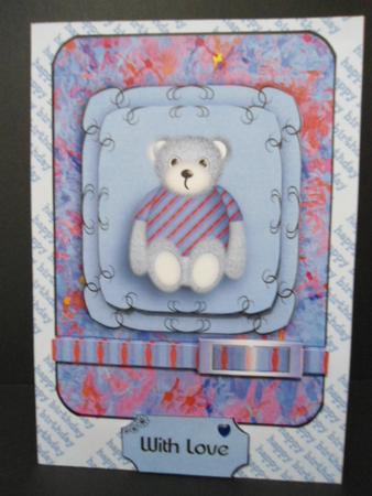 Teddy Wishes - Blue by Angela Riley