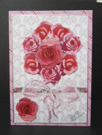 Pink Roses and Ribbons by Angela Riley