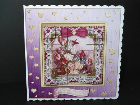 Lace Sweet Peas 5in All 4 Corner Stacker by Angela Riley