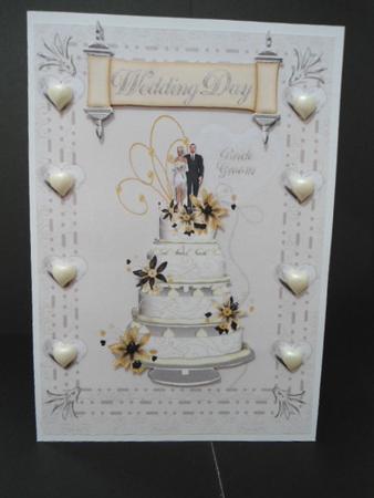 Wedding Day Cake Topper Blonde Bride by Angela Riley