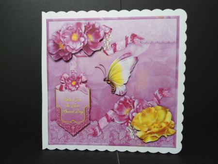 Blooms Abound - Square Card Front with Step by Step by Angela Riley
