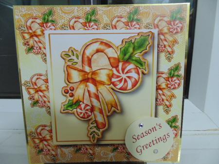 Vintage Christmas Candy Cane by Angela Riley
