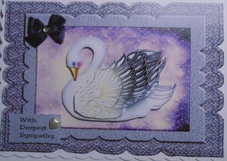 Scallop Sympathy Swan by Angela Riley
