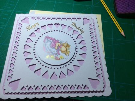 Heart Card Template and Matching Topper by Angela Riley