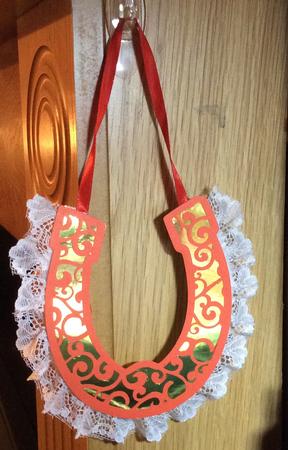 Filigree Wedding Horseshoe Topper by Angela Riley