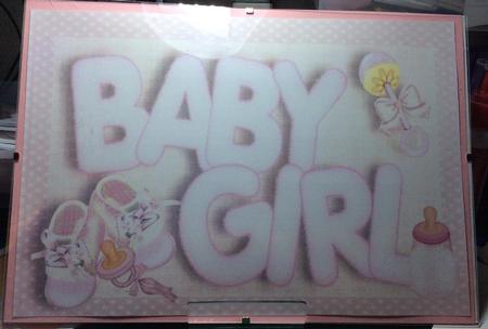 Chunky Baby Girl Writing A4 by Angela Riley