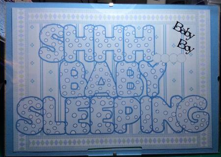 Shhh - baby Sleeping Blue by Angela Riley