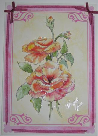 Yellow Rose Watercolour Decoupage by Angela MacWillson
